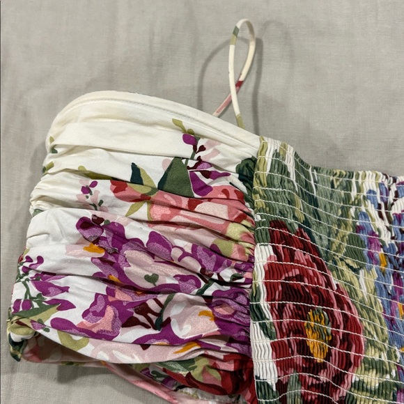 Vintage Moda Int 80’s Floral Off-Shoulder Dress Back Zip - Picture 8 of 8